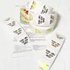 Etiqueta adhesiva de papel kraft redondo de color, papel estucado, sello dorado de bronceado, etiqueta adhesiva para empaque de comida para llevar y repostería