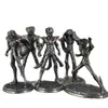 Brinquedo de Estatueta Modelo Guerreiro com Armadura de Cobre Estilo Antigo, Peças de Jogo de Tabuleiro de Cobre Branco, Jogo de Batalha Militar, Presente de Aniversário para Homens, Atacado
