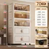 Armário de Armazenamento Dobrável Sem Montagem para Comércio Exterior Sala de Estar Roupas de Bebê Crianças Lanches Armazenamento Armário de Prateleiras Armário Guarda-Roupa Quarto