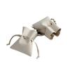 Bolso de microfibra de imitación de cuero para joyas, bolso con solapa, bolso para collares, pendientes, joyas, auriculares, bolso de microfibra de franela.