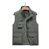 Chaleco de Forro Polar Impermeable para Exteriores Chaleco Transfronterizo Ropa de Abrigo Fotografía de Invierno Pesca Chaleco de Trabajo Multibolsillos Personalización para Hombre