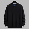 Sudadera de cuello redondo de color sólido básico informal de estilo americano para hombre, otoño e invierno, marca de moda, algodón chino, suelta, sencilla, para parejas.