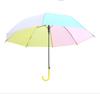 Paraguas transparente de color con logotipo impreso al por mayor, paraguas de mango largo, paraguas recto automático, paraguas publicitario, venta directa de fábrica