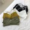 Celebridad de Internet Top de Tirantes Hermoso Espalda Tres Barras Lencería Femenina Sin Costuras Apretado al Pecho Sexy Push-Up Chaleco Sujetador Básico