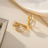 Brincos de Pérola em Gota Microcravejados para Comércio Exterior Transfronteiriço, Brincos Doces de Diamante para Mulheres com Rosto Redondo, Brincos Emagrecedores