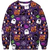 Sudadera unisex con estampado 3D y cuello redondo, diseño retro de cerebro, jersey temático navideño, artículo popular de exportación