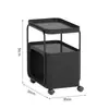 Mesa Lateral de Sofá Cor Creme para Sala de Estar, Mesa de Centro Pequena Criativa Simples Moderna, Gabinete Lateral Móvel, Carrinho Pequeno com Prateleira de Armazenamento