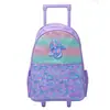 Mochila Escolar con Carrito Australiana de Gran Capacidad, Diseño de Dibujos Animados, Mochila con Ruedas para Estudiantes de Primaria y Secundaria
