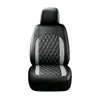 Fundas de asiento de coche de cuero PU con patrón de diamante de doble línea y patchwork de rayas verticales, superventas transfronterizas, aptas para vehículos de 5 plazas, son un éxito de ventas en Amazon
