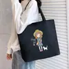 Bolsa de Lona para Mujer 2024 Nueva Estudiante Gran Capacidad Bolso de Mano Estilo Academia de Arte Bolso de Hombro Sencillo con Logotipo Impreso