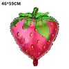 Balões de Frutas de 18 polegadas Flutuando no Ar Hélio Decoração de Aniversário Infantil Melancia Morango Abacaxi Milho Balões de Filme de Alumínio