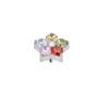 Lote de joyería de acero inoxidable con diseño de flor de ópalo y circonita para piercing de labios y uñas.