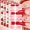Pegatinas para Uñas Estilo Chino Transfronterizas Película de Esmalte Impermeable Despertar del León Gato de la Fortuna Dibujos Animados Brillantes Pegatinas para Uñas sin Hornear Juego Completo