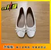 2025 Primavera Retro Francés Lazo Poco Profundo Versátil Zapatos Nuevos Planos de Punta Cuadrada para Mujer