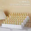 Estante Exhibidor de Esmalte de Uñas Acrílico Manicura Paleta de Sombras Cosméticos Estante de Almacenamiento de Labiales Caja de Almacenamiento Tocador