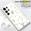 Oso Lindo con Lazo de Nudo Japonés y Coreano Más Vendido Funda de Teléfono de Dibujos Animados para Samsung S24Ultra S25 Funda Suave de Silicona Mate