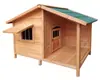 Canil de cachorro para exterior feito em casa exterior interior exterior madeira maciça grande e médio casinha para filhote à prova de chuva casa villa casa de animal de estimação casa de gato