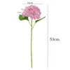 Flor Artificial Impresa en 3D de Hortensia Individual Estilo Europeo para Decoración de Sala de Estar, Arreglo de Pasillo de Boda, Flor de Mesa, Venta Caliente Transfronteriza