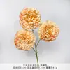 Flor Artificial de Tres Cabezas, Peonía Grande sin Hojas, Flor Falsa para Decoración, Decoración de Salón de Bodas, Arreglo Floral para Hotel y Hogar, Celebración de Bodas
