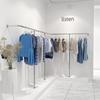 Arara de Chão para Loja de Roupas Prateleira para Pendurar Roupas na Parede Loja de Roupas Femininas Prateleira de Parede Haste de Aço Inoxidável para Exibição Arara para Roupas Infantis