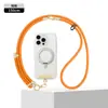 Cordão de Celular de Alta Qualidade com Duas Fivelas, Alça Longa Três-em-Um para Usar Cruzada no Corpo ou no Pescoço, Pulseira de Pulso Trançada Anti-Queda para Celular, Alça de Mochila