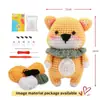 Paquete de Materiales para Crochet de Lana Set Muñeca de Peluche de Tejido Muñeca Tejida Muñeca de Ganchillo Tejido DIY