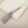 10 cm de Largo Borla Xiangyun Ruyi Oreja Colgante Ventilador Antiguo Oreja Hogar Hanfu Solapa de Presión Accesorios Colgantes Oreja