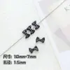 Corbata de moño colorida de aleación, moño pequeño, cuentas sueltas, con cuentas, material para accesorios DIY, cadena para teléfono móvil, pulsera, joyería hecha a mano