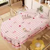 Toalha de Mesa Oval Impermeável e à Prova de Óleo, Não Precisa Lavar, Nova Estilo Creme 2025, Toalha de Mesa de PVC, Toalha de Mesa de Alto Padrão Estilo Ins