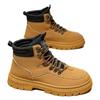 Botas Martin para Homens, Novo Estilo Outono, Botas de Trabalho de Cano Alto, Estilo Britânico, Impermeáveis, Antiderrapantes, Sapatos Masculinos de Couro Macio