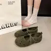 Zapatos Mary Jane de estilo coreano 2026 de lunares, versátiles para el trabajo, de punta fina, con diseño de tira cruzada y característica interna para aumentar la altura, para mujer