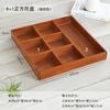 Compartimento Grande Bandeja Rectangular de Madera para Almacenamiento de Escritorio Organizador de Varios Caja Decorativa de Madera Retro Juego de Cinco Piezas
