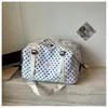 Bolsa de Viagem Portátil Retro com Bolinhas Nova Mochila Portátil Multifuncional Casual Esportes Yoga Transversal Bolsa de Academia