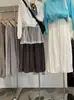 KEKEZOON 2026 Verano Nuevo Estilo Coreano Pantalones Casuales Elásticos de Cintura Alta para Mujer, Pantalones Holgados de Pierna Ancha, Modernos 7448