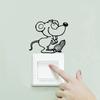 Pegatinas Creativas Populares de Gatito y Perro para Interruptores, Pegatinas para Inodoro, Sala de Estar, Dormitorio, Cuaderno, Pared, Pegatinas Aleatorias para Pared