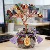 Árvore da Fortuna de Citrino Natural Atacado para Casa e Escritório, Aquário de Vidro para Mesa de Boa Sorte, Decoração de Árvore de Cristal Atraindo Riqueza