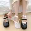 Calcetines de Barco para Mujer Estilo Ballet con Lazo Encaje Estilo Japonés Calcetines Cortos Mary Jane Combinan con Todo Calcetines Bajos de Ballet