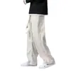 Pantalones de Pana Otoño e Invierno para Hombre Pierna Recta Holgada Casual Estilo Coreano Moderno Deportivos con Felpa Gruesa Pierna Ancha Largos