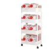 Carrito pequeño estante de almacenamiento estantería móvil para el hogar cocina piso multicapa snack bebé sala de estar estante de almacenamiento