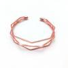 Pulseira Simples da Moda Três Linhas Tridimensional Cinco Camadas Castanha Irregular Pulseira Versátil Geométrica Casal