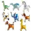 Globo Caminante Nuevo y de Moda Puesto del Mercado Nocturno Animales de Dibujos Animados con Ruedas Puesto Callejero Globo de Dinosaurio Caminante Tigre