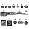 Parches de Tela Bordados al por Mayor del Fabricante, Insignias Bordadas por Computadora, Parches Negros de Moda, Parches Decorativos para Ropa Estilo Punk