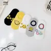 Calcetines de Malla Transpirables de Verano para Niños Yishuangshuang con Dibujo de Cara Sonriente Calcetines Invisibles Algodón Peinado Calcetas Tipo Barco para Niños Grandes Dongdaemun