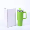 Éxito de ventas transfronterizo: Taza para Coche de Primera Generación de 40 oz, Taza Aislada al Vacío de Doble Pared de Acero Inoxidable 304, Taza Portátil para Exteriores con Popote