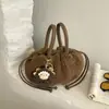 Elegante bolso de felpa suave Xiaomi de nicho para mujer, nuevo otoño 2026, elegante bolso cruzado casual, bolso peludo de moda