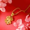Vietnã imitação de ouro de longa duração não desbotar colar das mulheres amor flor de quatro folhas pingente de cobre banhado a ouro pulseira colar brincos