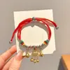 Pulseira de Alta Qualidade Estilo Zongzi 2026 Nova para o Festival do Barco-Dragão, Pulseira de Fio Colorido Estilo Xizang com Pingente de Paz, Corda de Mão Estilo Étnico