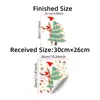BRUP Fofo Rena de Nariz Vermelho Adesivos de Natal, Luzes Coloridas, Biscoitos de Natal Árvore de Natal Adesivos de Decoração de Natal BR2509C