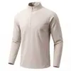 WENHOUU Outono Inverno Novo Zíper Meio Gola Alta Manga Longa Masculina e Feminina Esportes ao Ar Livre Respirável Quente Camada Interna Jaqueta