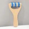 Masajeador de madera para masaje de pies, masajeador de rodillo de mano con mango de honda para masaje y cuidado de la salud de cabeza, hombros, cuello y cintura
